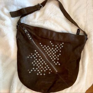 Liebeskind Berlin Farina Waxy Nubuck Studded Leather Hobo Bag